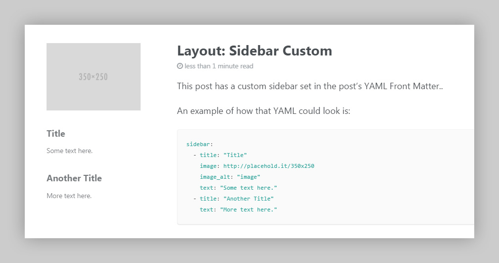 custom sidebar content example